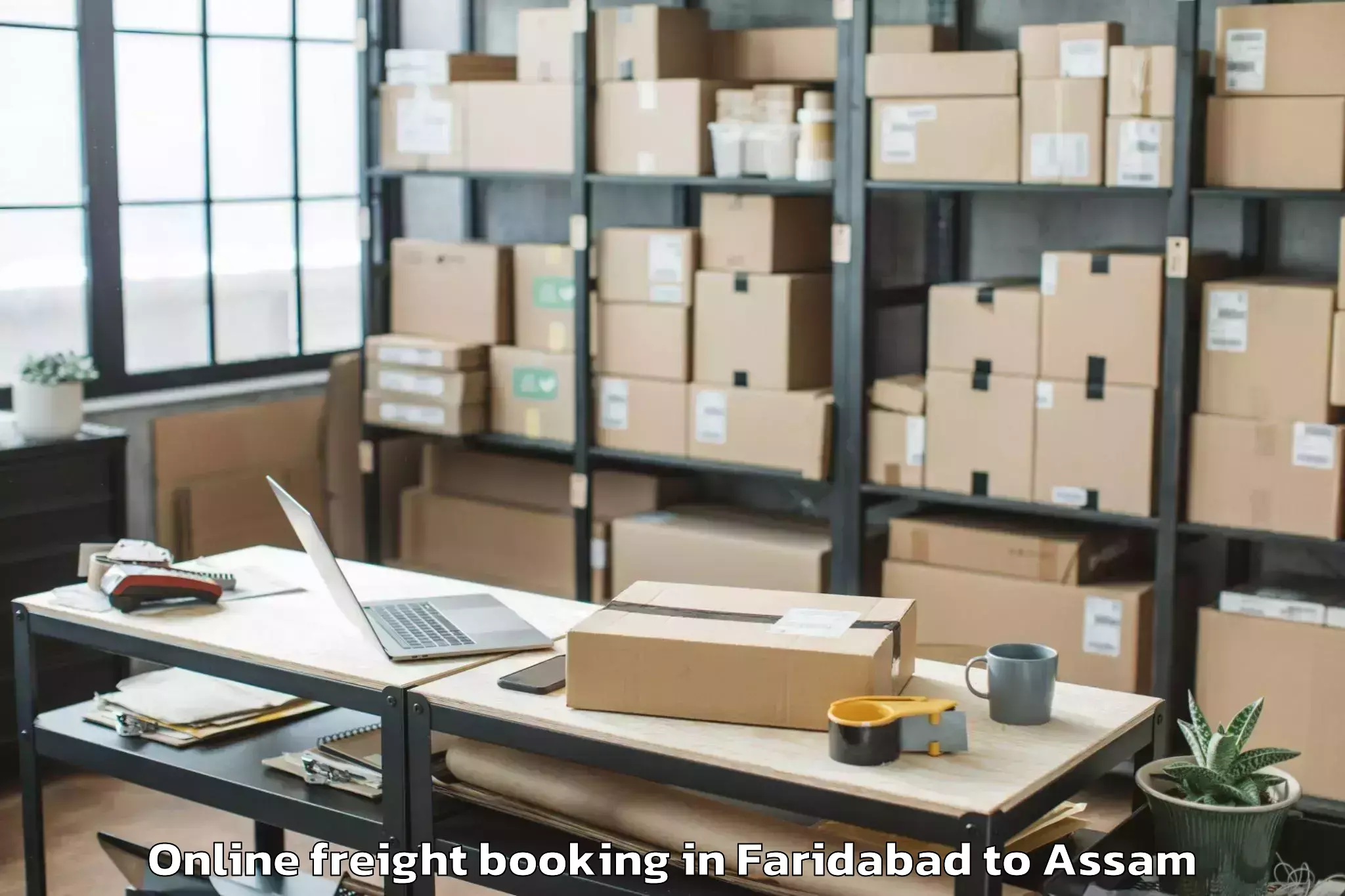 Book Faridabad to Rangapara Online Freight Booking Online